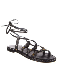 Schutz Makeena Leather Sandal Black