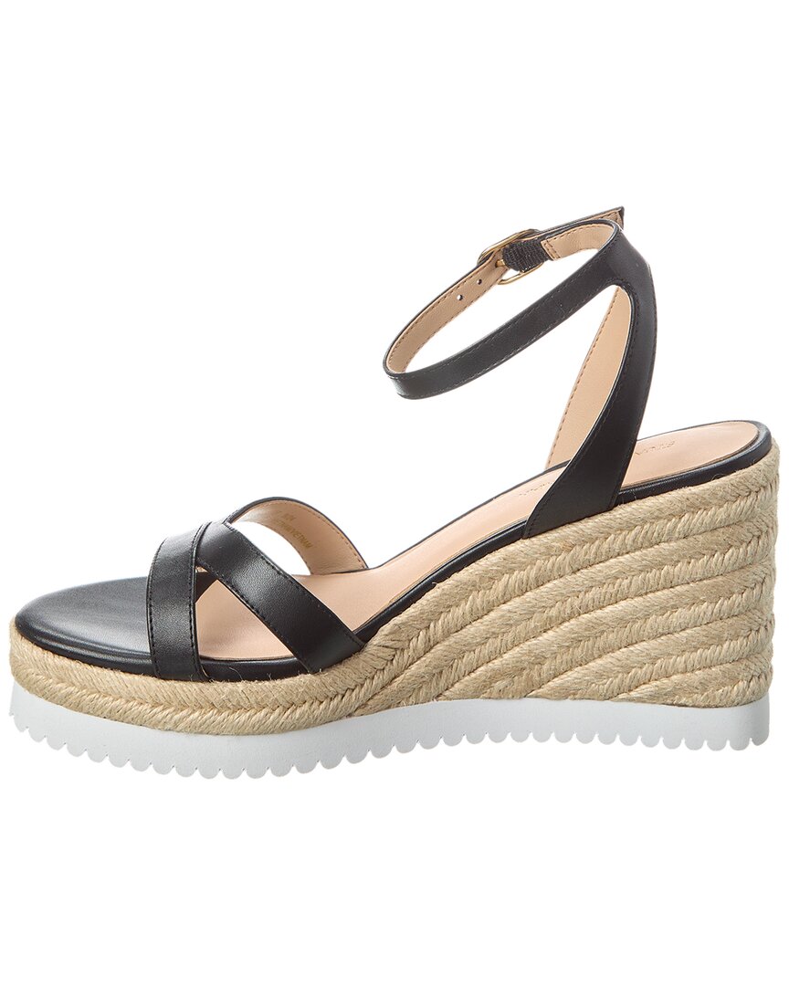 Stuart Weitzman Catlina Leather Espadrille Wedge Sandal