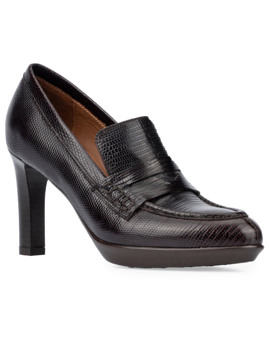 Aquatalia Rella Weatherproof Leather Pump Red