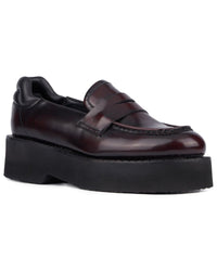 Aquatalia Marta Weatherproof Leather Loafer Red