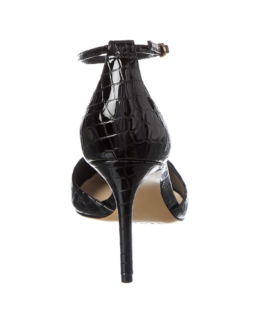 Alexandre Birman Kate 85 Croc-Embossed Patent Pump