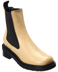 By Far Rika Leather Boot Beige