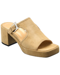 By Far Melba Suede Sandal Beige