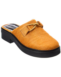 By Far Walker Haircalf Mule Orange