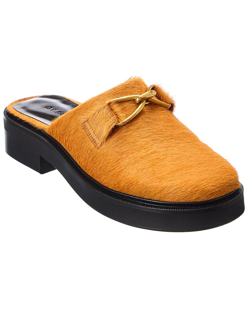 By Far Walker Haircalf Mule Orange