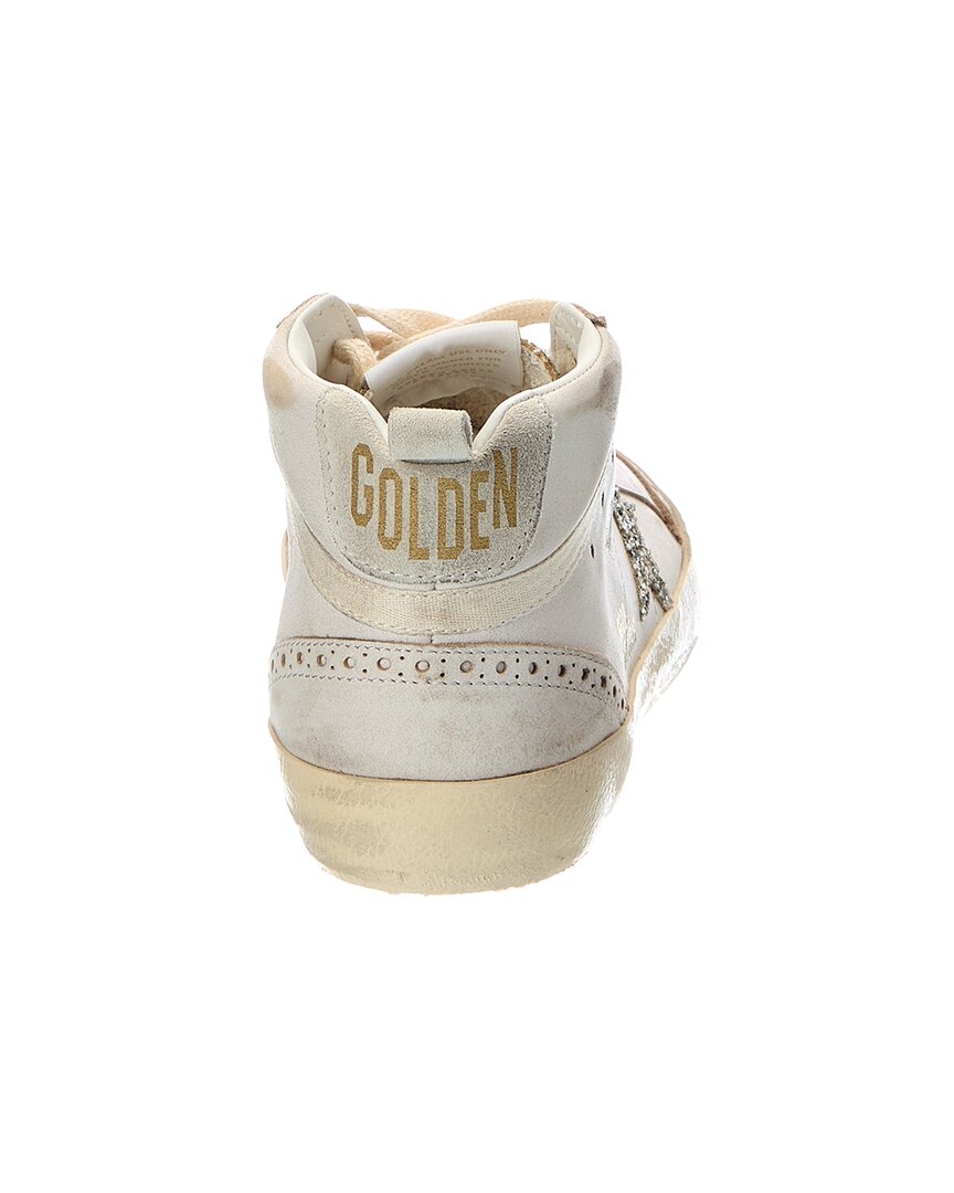 Golden Goose Golden Goose Mid Star Classic Glitter Leather & Suede Sneaker
