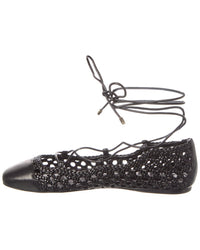 Alexandre Birman Tresse Leather Ballerina Flat