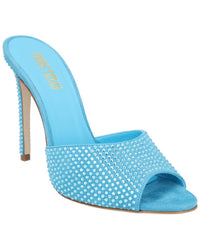 Paris Texas Holly Stiletto Leather Mule Blue