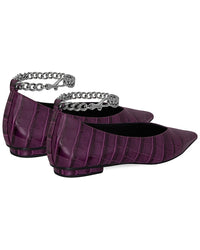 Rebecca Minkoff Chain Ankle Leather Ballet Flat