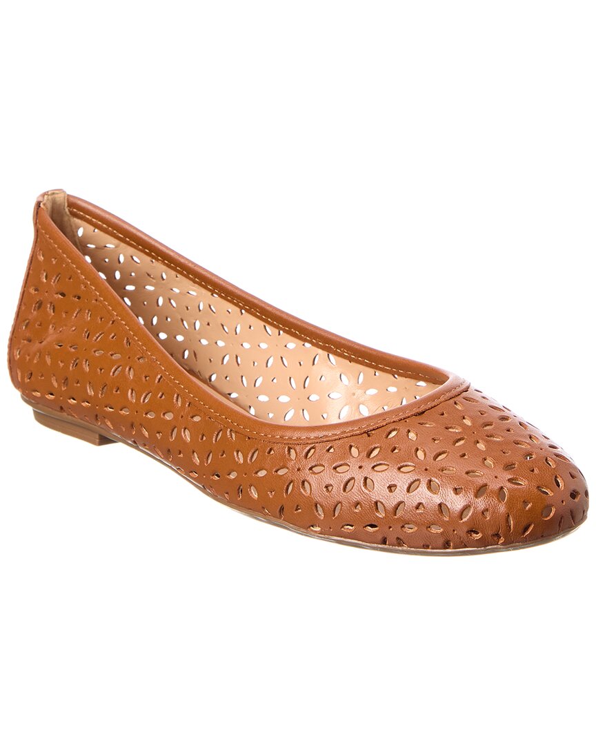 French Sole Leyla Laser Cut Leather Flat