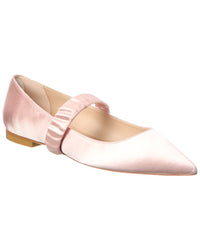 Stuart Weitzman Maxine Satin Ballet Flat Pink