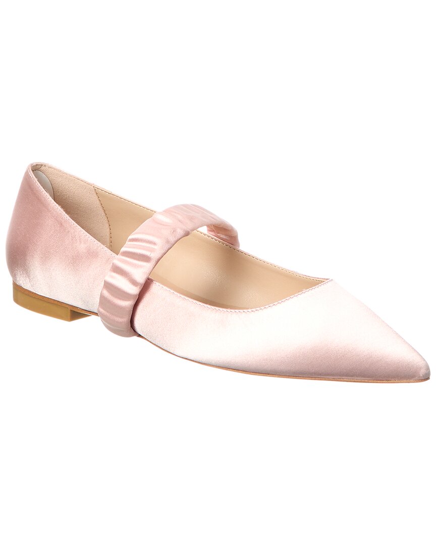 Stuart Weitzman Maxine Satin Ballet Flat Pink