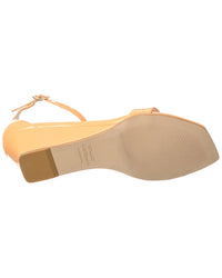 Stuart Weitzman Nudistcurve 50 Patent Wedge Sandal