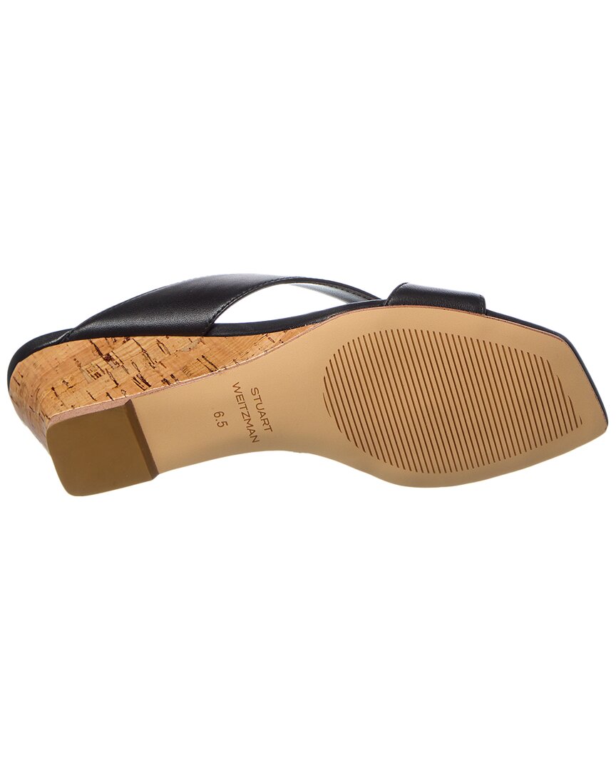 Stuart Weitzman Miami 50 Leather Wedge Sandal