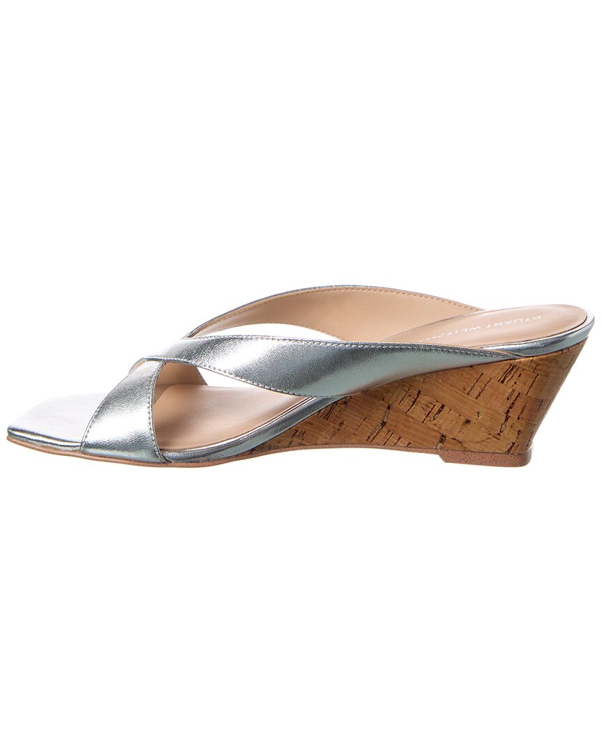 Stuart Weitzman Miami 50 Leather Wedge Sandal