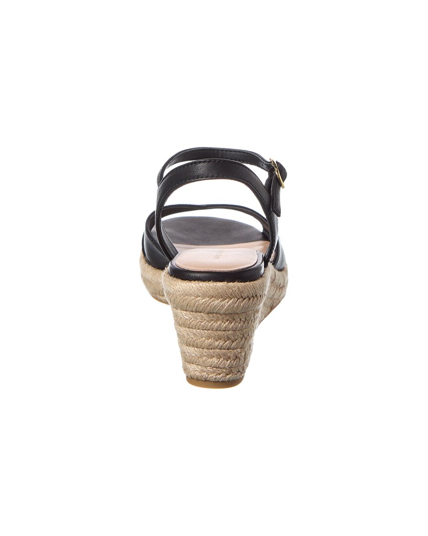 Stuart Weitzman Miami Espadrille Canvas & Leather Wedge