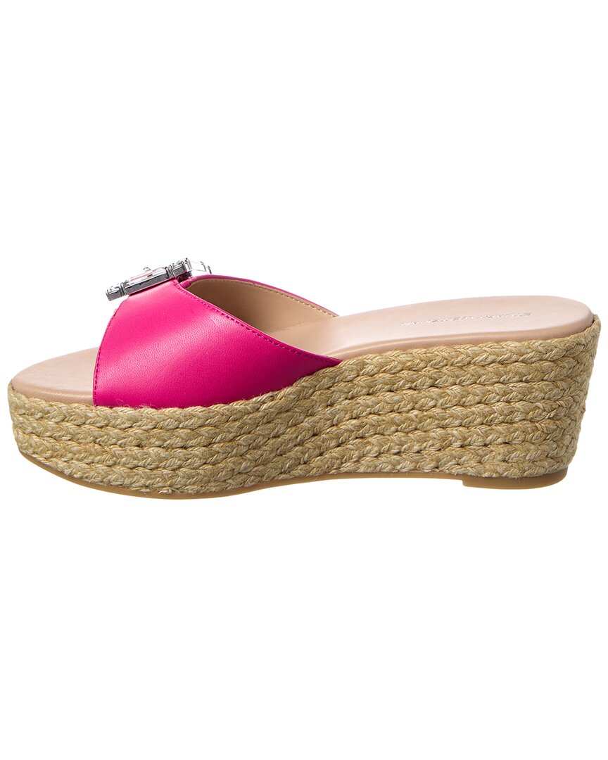 Stuart Weitzman June 75 Leather Wedge Sandal