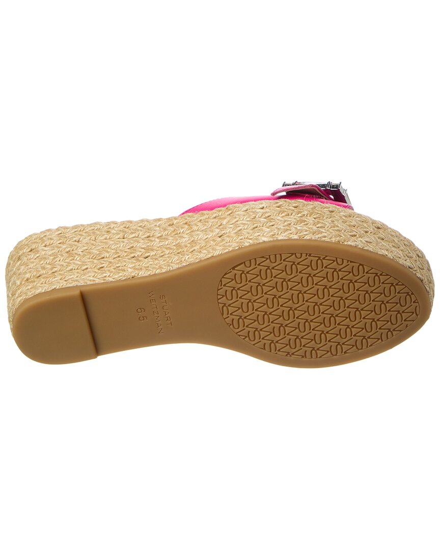 Stuart Weitzman June 75 Leather Wedge Sandal