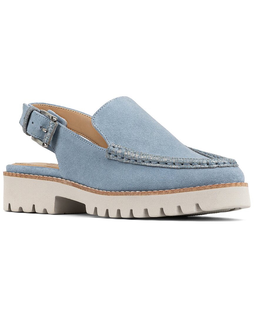 Donald Pliner Essex02 Suede Slingback Loafer Blue