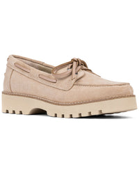 Donald Pliner Harlie02 Suede Lug Bottom Boat Shoe Pink
