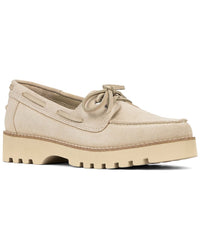 Donald Pliner Harlie02 Suede Lug Bottom Boat Shoe Brown Multi