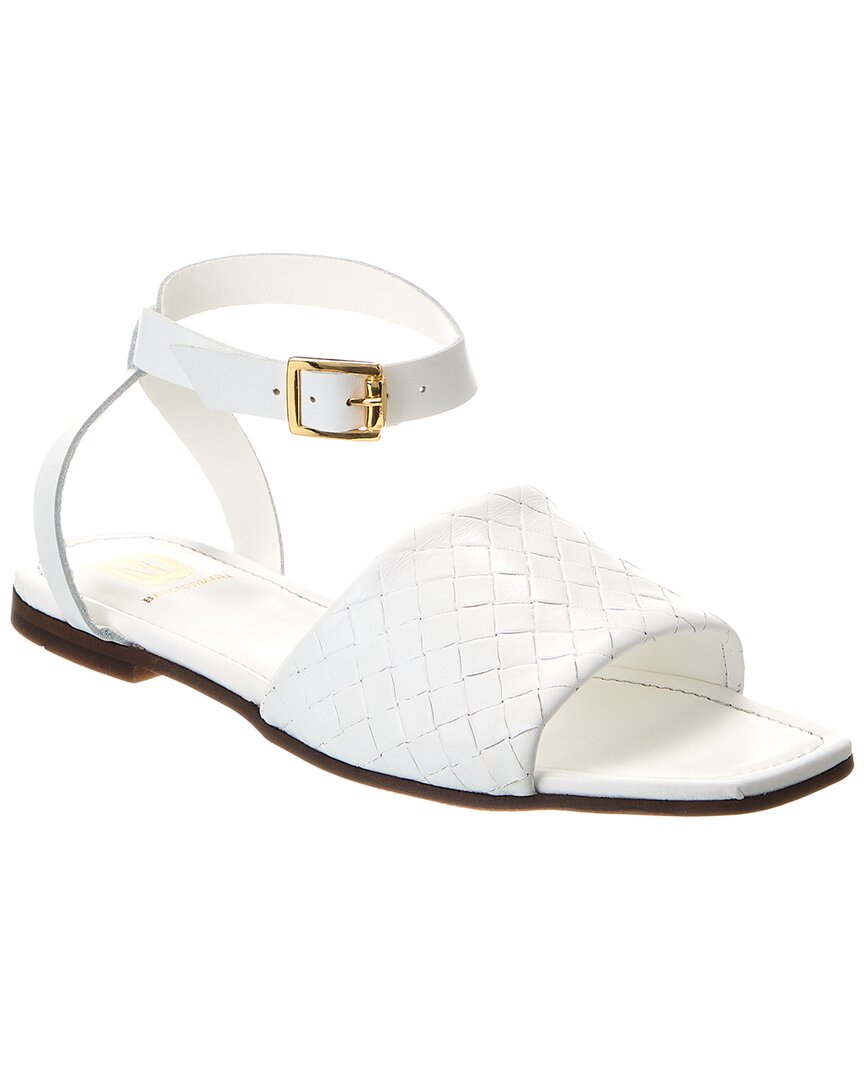 M By Bruno Magli Rita Leather Sandal White