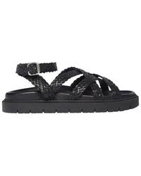 Freda Salvador Glen Leather Sandal Black