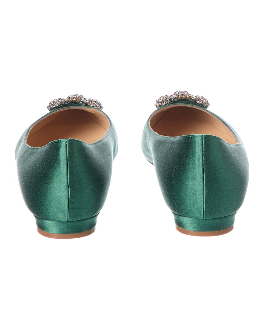 Manolo Blahnik Manolo Blahnik Hangisi Satin Flat