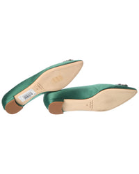 Manolo Blahnik Manolo Blahnik Hangisi Satin Flat