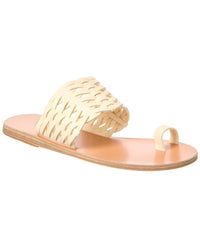 Ancient Greek Sandals Thalia Woven Leather Sandal Off White