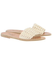 Ancient Greek Sandals Taygete Woven Leather Sandal Off White