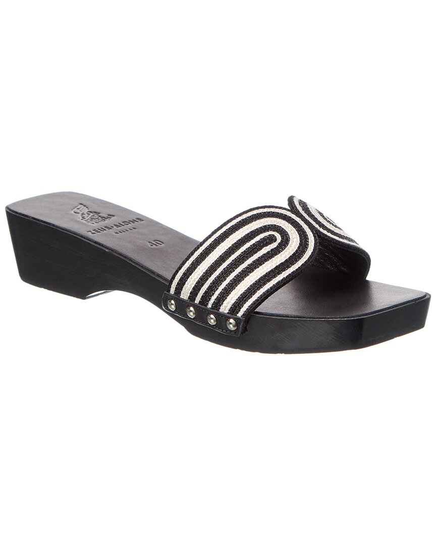 Ancient Greek Sandals The Harness Clog Black