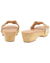 Ancient Greek Sandals Open Woven Leather Clog