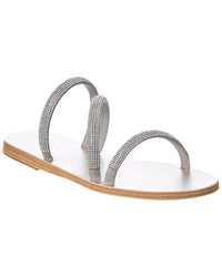 Ancient Greek Sandals Polytimi Diamante Suede Sandal Silver