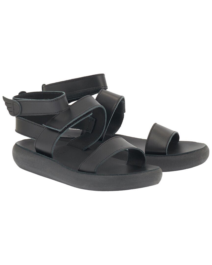 Ancient Greek Sandals Nostalgia Leather Sandal Black