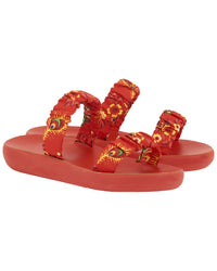 Ancient Greek Sandals Scrunchie Melia Sandal Red