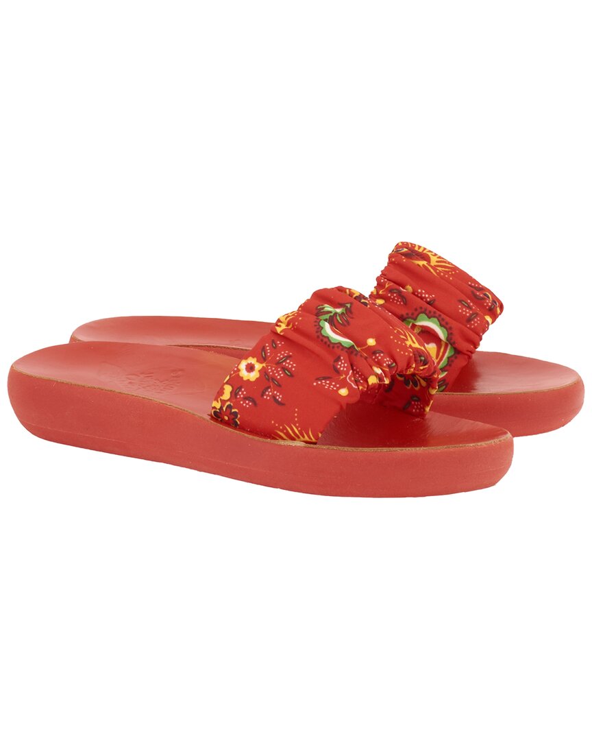 Ancient Greek Sandals Scrunchie Taygete Sandal Red