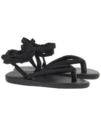 Ancient Greek Sandals Puffy Lace Up Sandal Black