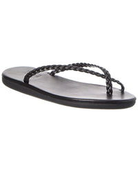 Ancient Greek Sandals Ioulia Eco Leather Sandal Black