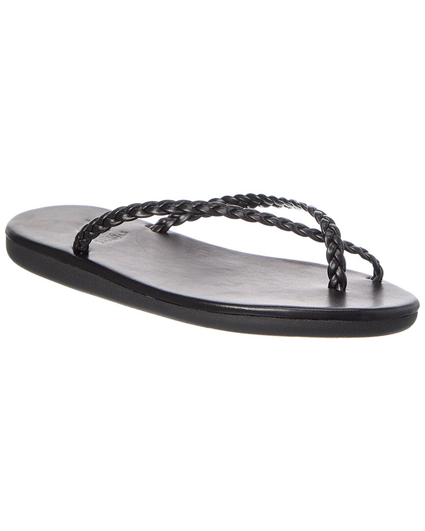 Ancient Greek Sandals Ioulia Eco Leather Sandal Black