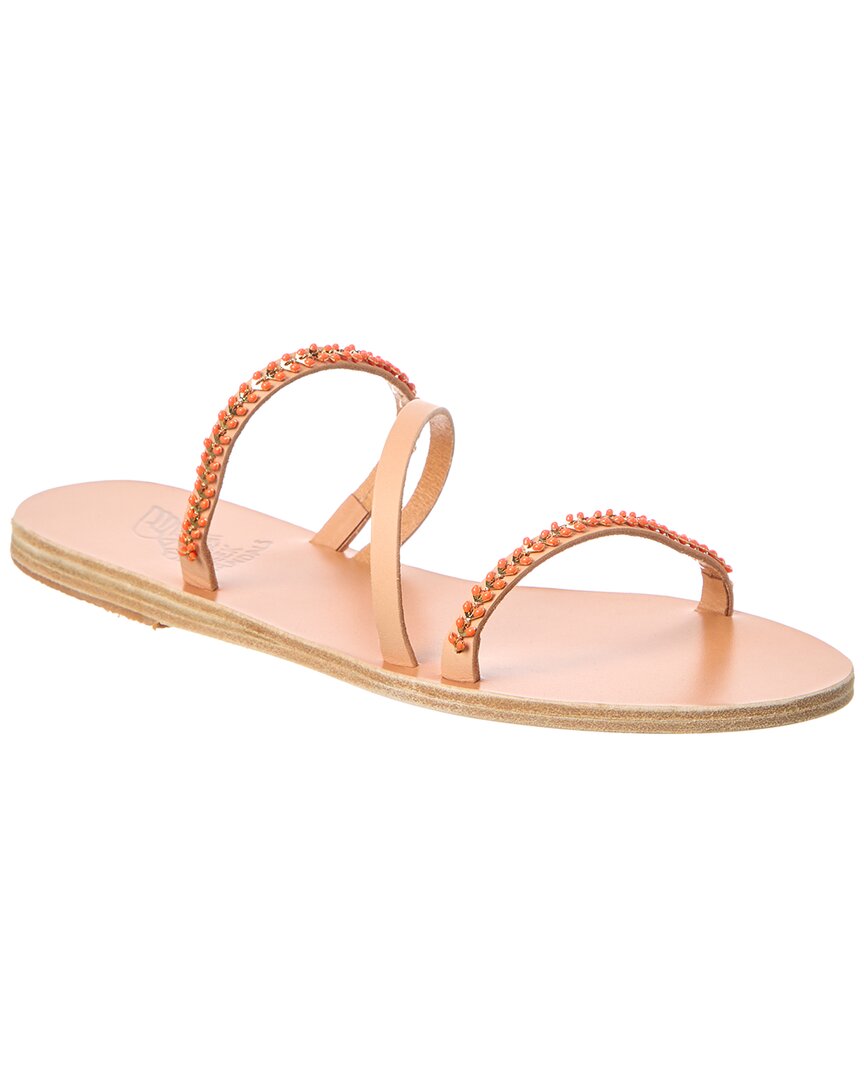 Ancient Greek Sandals Apli Polytimi Leather Sandal Beige