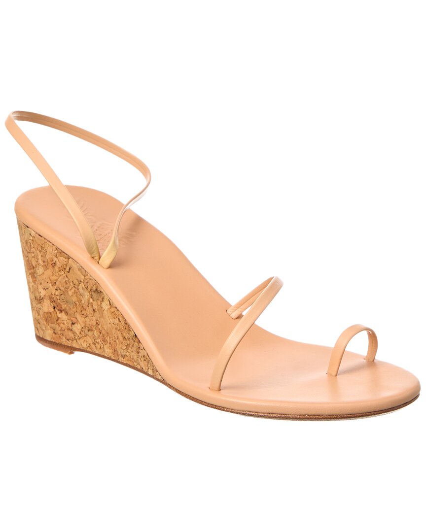 Ancient Greek Sandals Chora Mid Wedge Leather Sandal Brown Multi