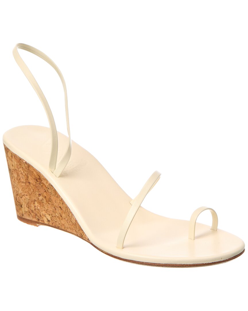 Ancient Greek Sandals Chora Mid Wedge Leather Sandal White