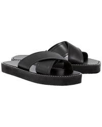 Ancient Greek Sandals Thais Zeus Leather Sandal Black