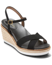 Cole Haan Silvee Espadrille Wedge Sandal Black