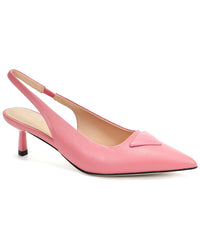 Tiffany & Fred Paris Leather Slingback Kitten Heel Pump Pink