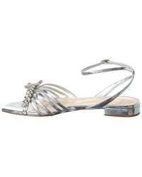 Alexandre Birman Iggy Crystals Leather Flat