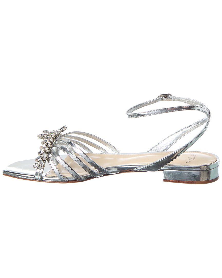 Alexandre Birman Iggy Crystals Leather Flat