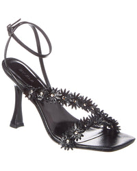 By Far Poppy Leather Sandal Black