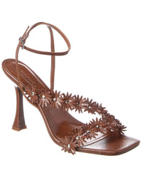 By Far Poppy Leather Sandal Brown Multi